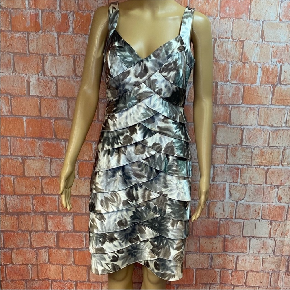 London Style Tiered‎ Satin Dress